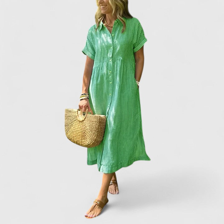 Vestido Camisero Mujer Algodón Ajuste Casual