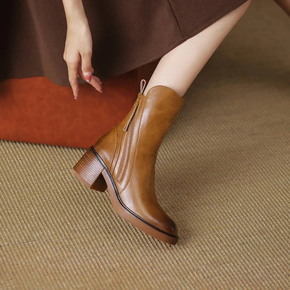 Botines Mujer de Piel Ajuste Clasico