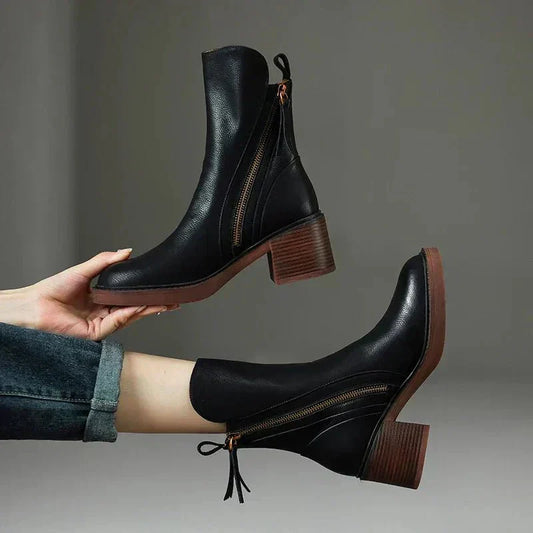 Botines Mujer de Piel Ajuste Clasico - Mavetta