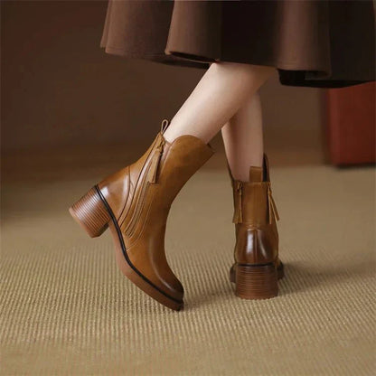 Botines Mujer de Piel Ajuste Clasico