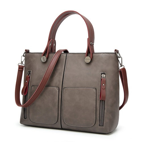Bolso de hombro mujer de cuero estilo vintage
