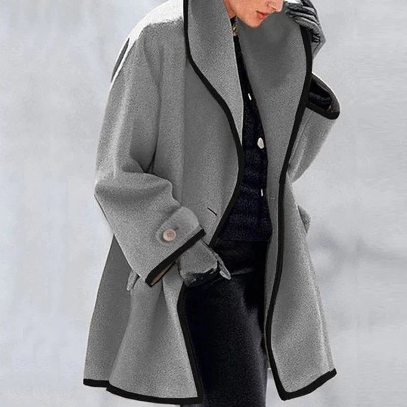 Abrigo Trench Mujer Doble Botonadura Invierno Oversize