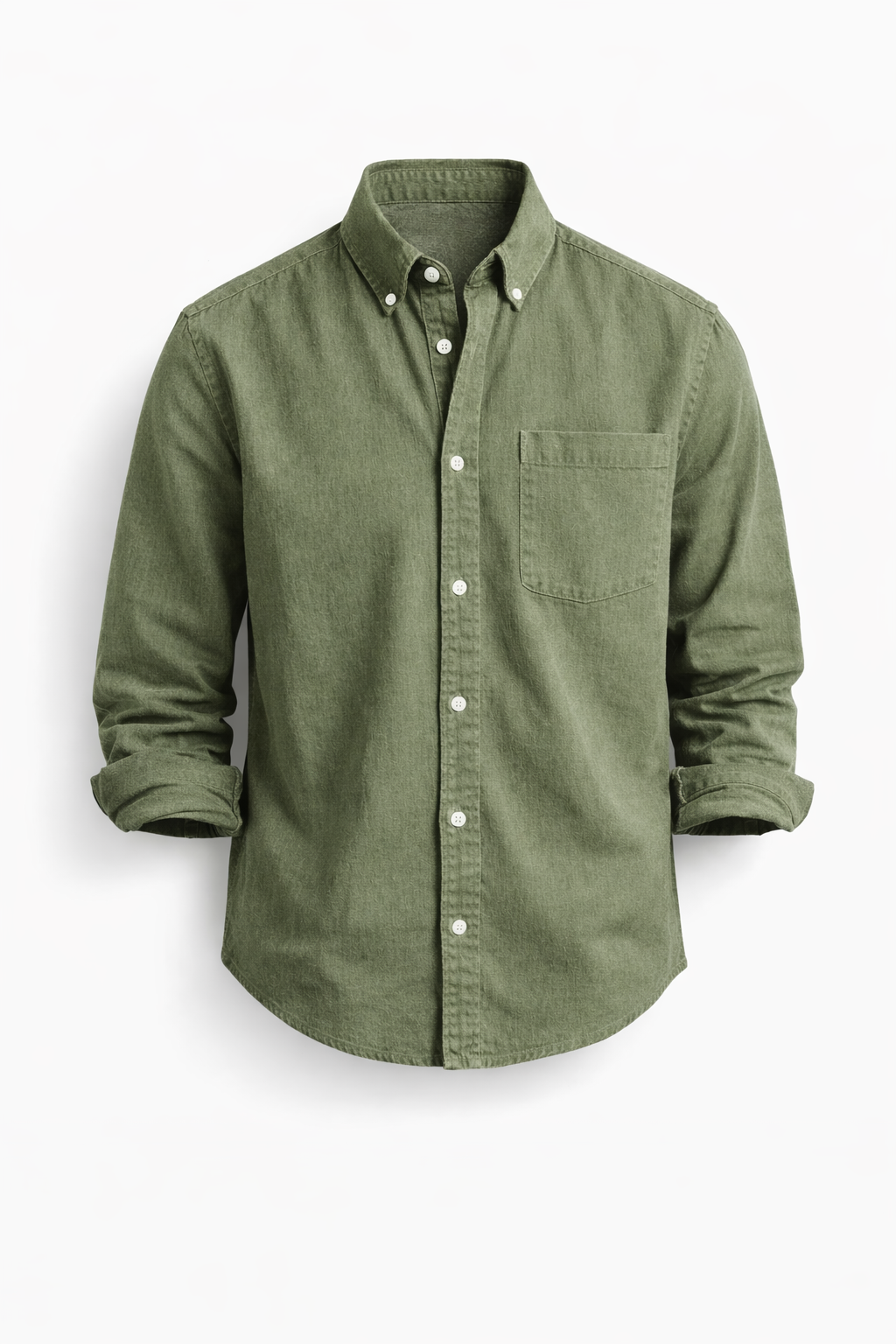 Camisa hombre de lino botones manga larga elegante