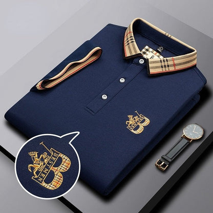 Polo Hombre Algodón Cuello Contraste Estilo Informal
