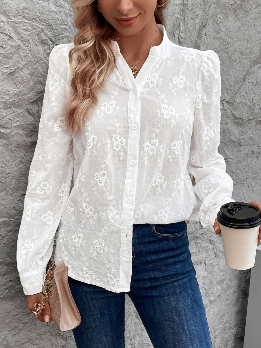 Blusa Mujer de Gasa con Detalles Elegantes y Corte Fluido - Mavetta