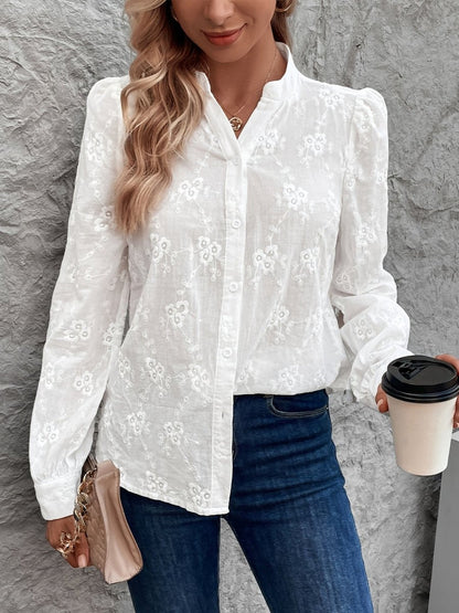 Blusa Mujer de Gasa con Detalles Elegantes y Corte Fluido - Mavetta