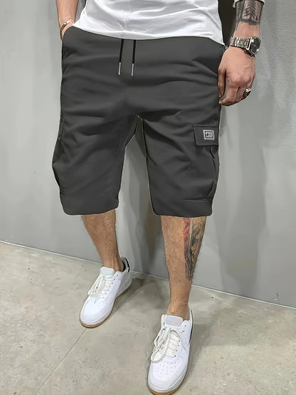 Pantalones cortos cargo hombre Algodón Cintura elástica