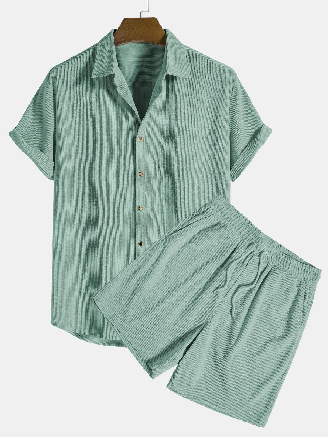 Conjunto verano hombre camisa ligera pantalón corto cómodo