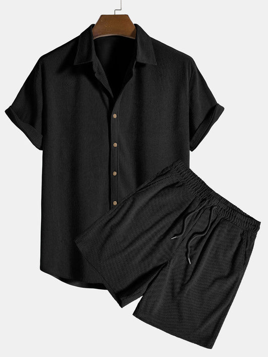 Conjunto verano hombre camisa ligera pantalón corto cómodo - Mavetta