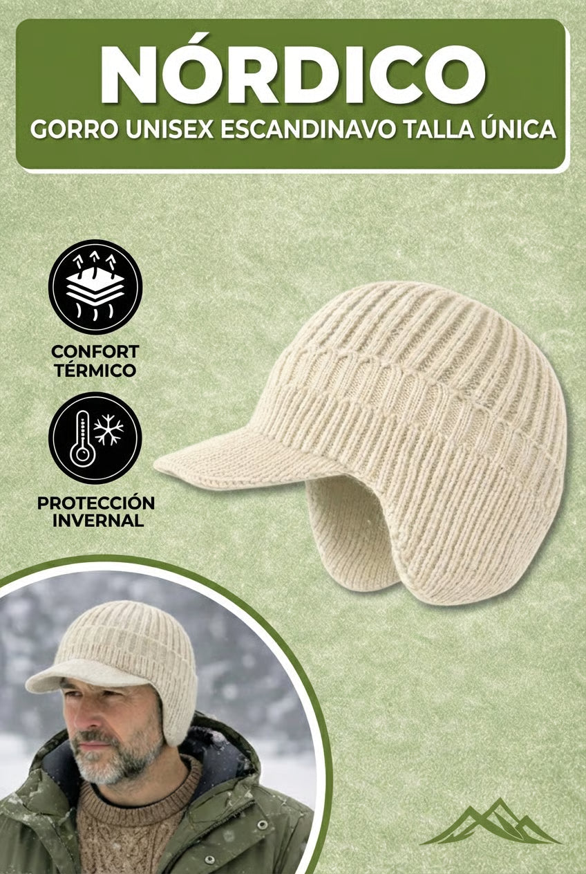 Gorro Hombre Invierno Lana Estilo Escandinavo