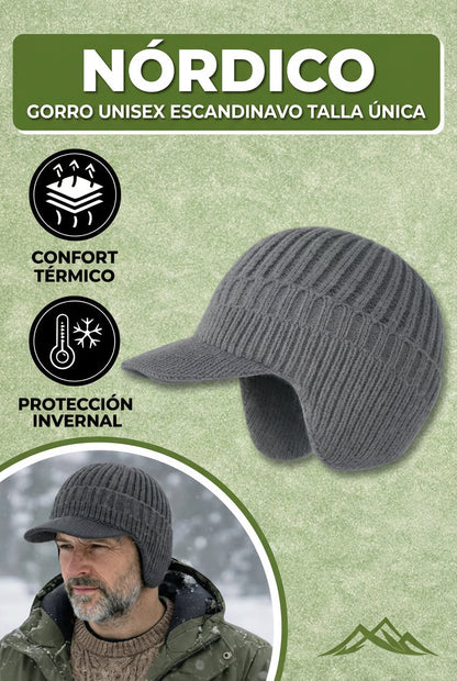Gorro Hombre Invierno Lana Estilo Escandinavo