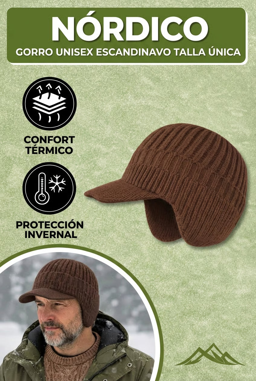 Gorro Hombre Invierno Lana Estilo Escandinavo