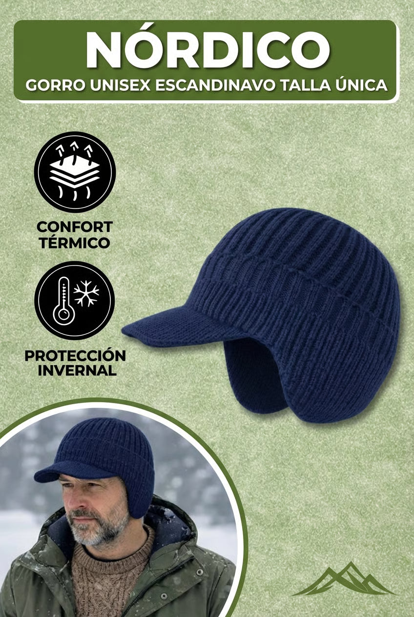 Gorro Hombre Invierno Lana Estilo Escandinavo
