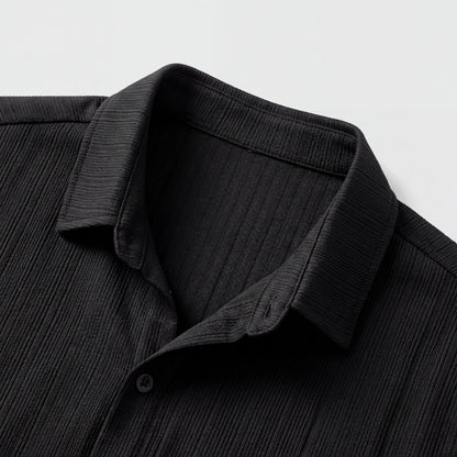 Camisa Hombre Algodón Manga Corta Cuello Clásico Botones