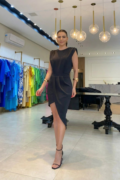 Vestido casual mujer corte recto