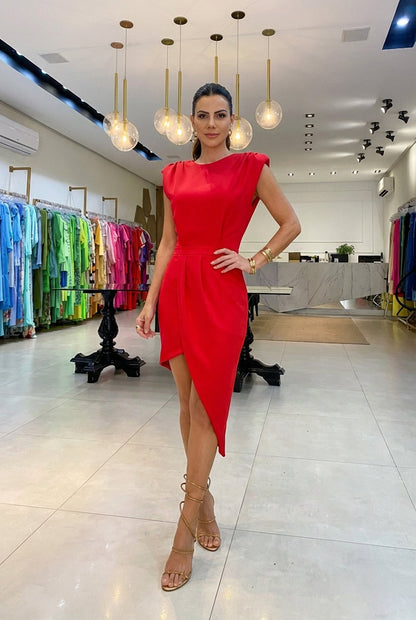 Vestido casual mujer corte recto