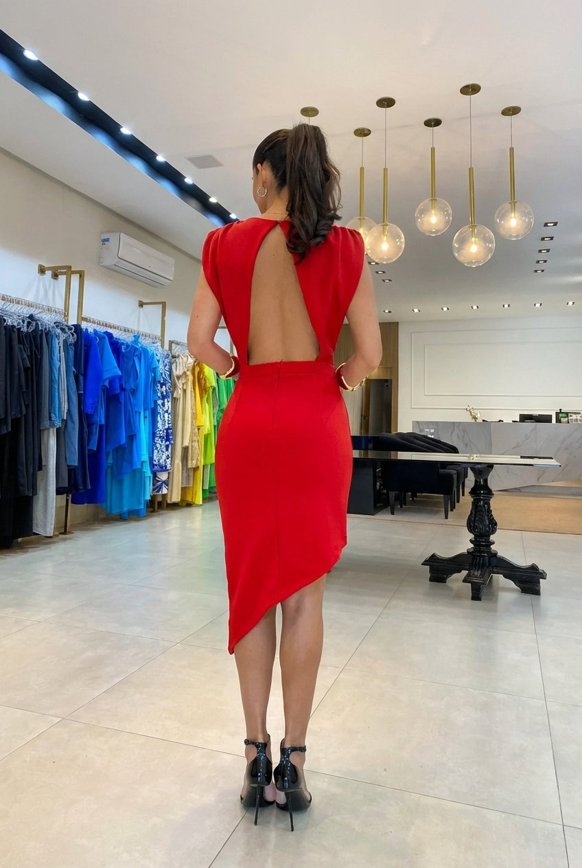 Vestido casual mujer corte recto
