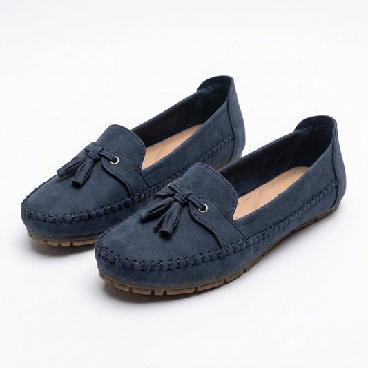 Mocasines Mujer Borlas Decorativas Costuras Vistas Casual - Mavetta