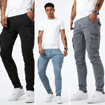 Pantalones Cargo Hombre Algodón Ajuste Moderno
