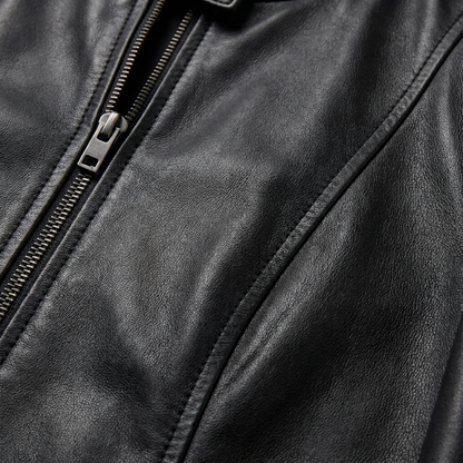 Chaqueta Biker Mujer Ajustada de Piel