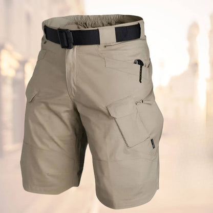 Pantalón Corto Cargo Hombre Algodón Cinturón Bolsillos