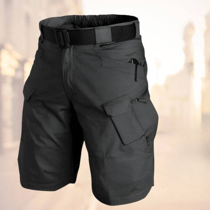 Pantalón Corto Cargo Hombre Algodón Cinturón Bolsillos