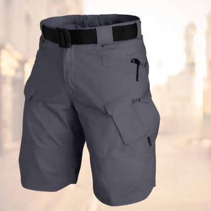 Pantalón Corto Cargo Hombre Algodón Cinturón Bolsillos