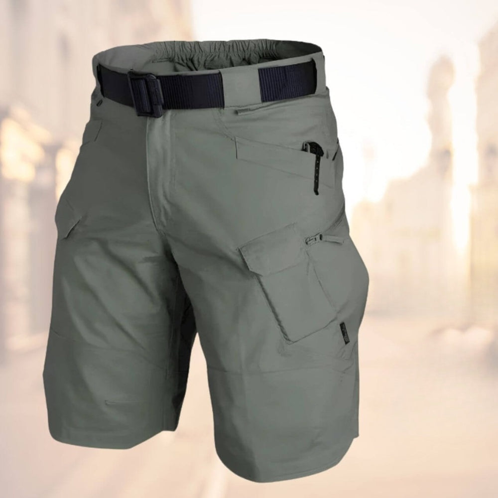 Pantalón Corto Cargo Hombre Algodón Cinturón Bolsillos