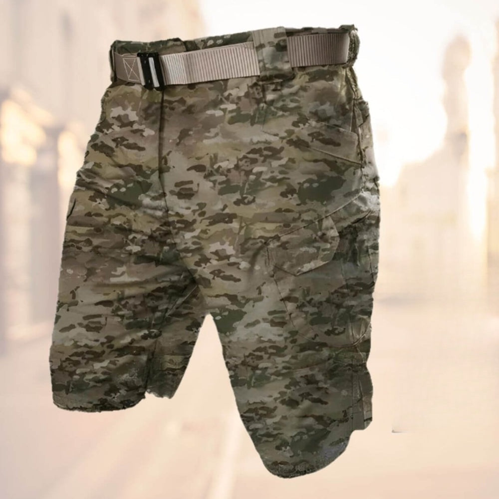 Pantalón Corto Cargo Hombre Algodón Cinturón Bolsillos