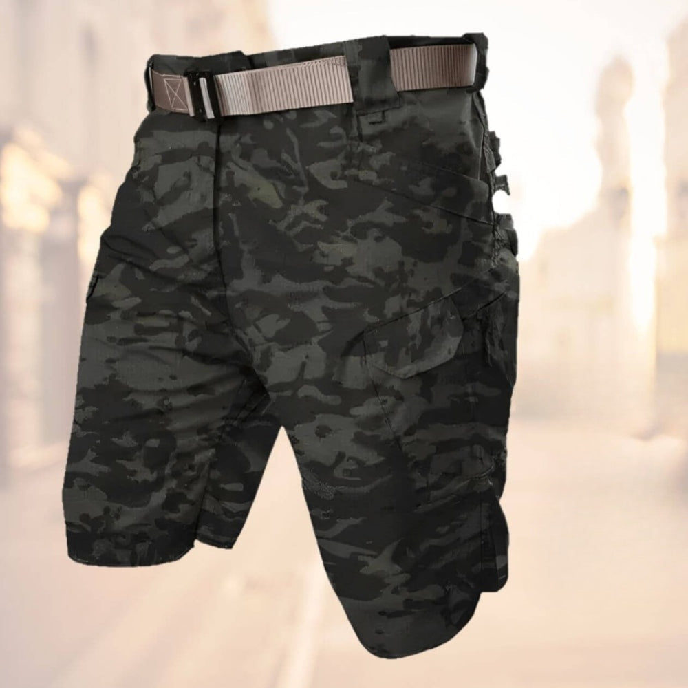 Pantalón Corto Cargo Hombre Algodón Cinturón Bolsillos