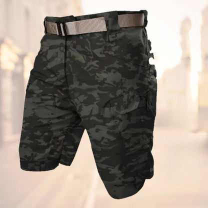 Pantalón Corto Cargo Hombre Algodón Cinturón Bolsillos