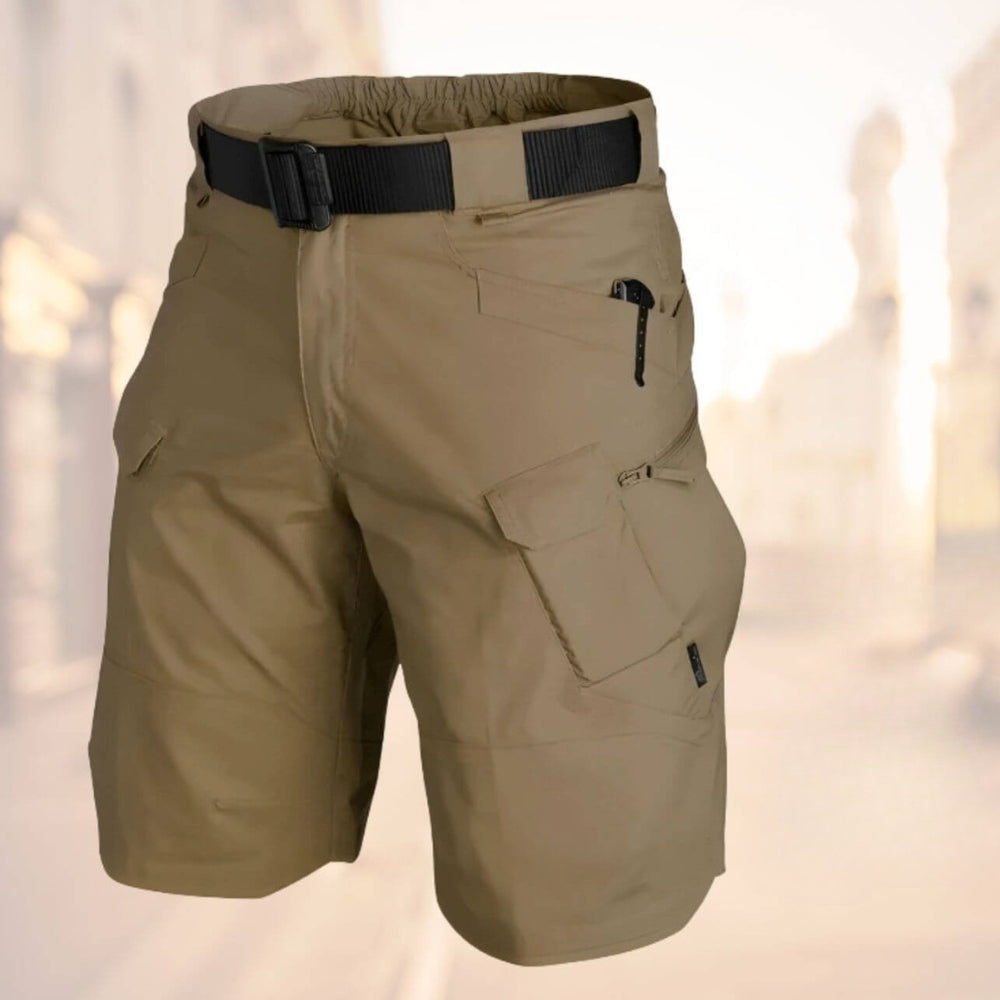 Pantalón Corto Cargo Hombre Algodón Cinturón Bolsillos