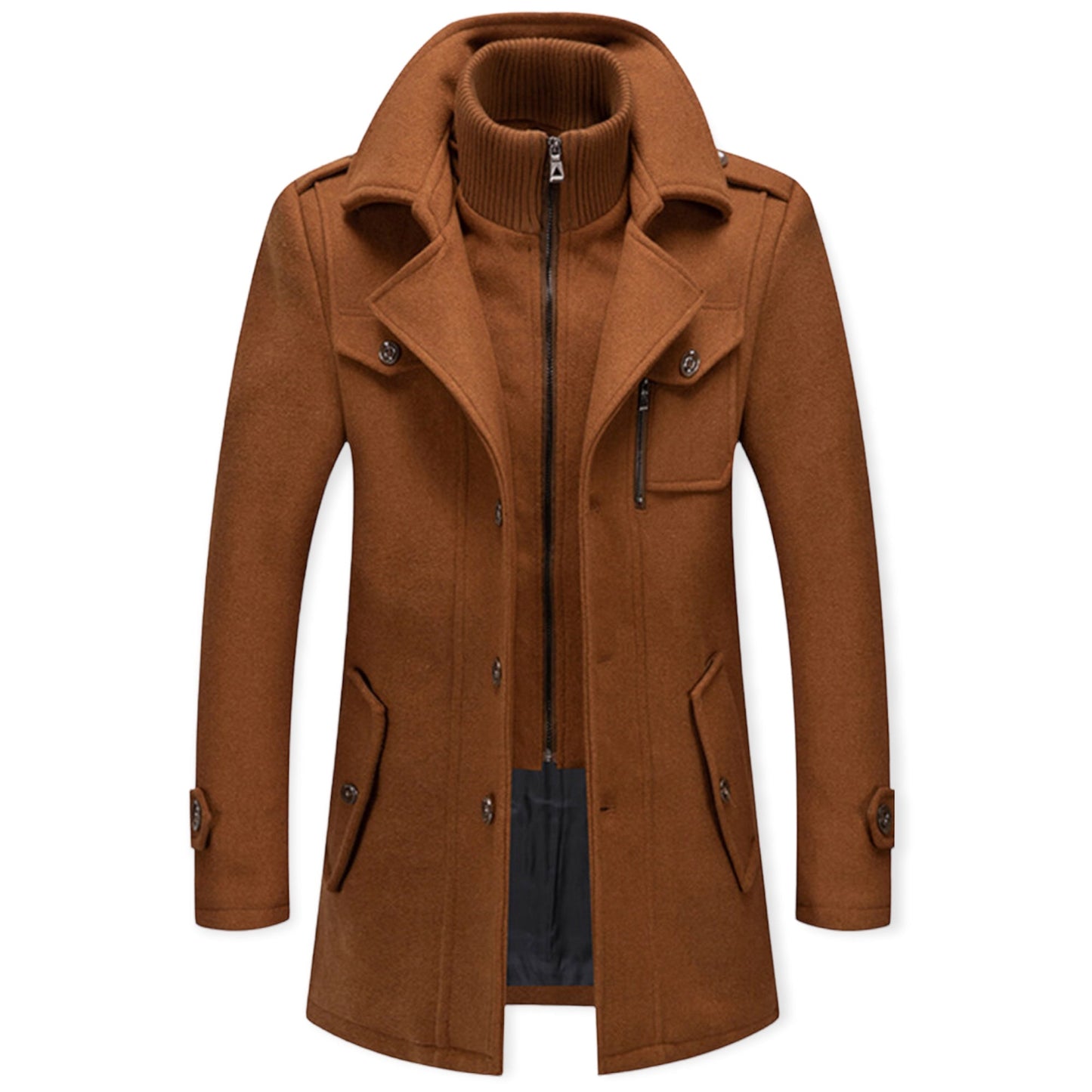 Chaqueta Hombre Casual con Cremallera y Cuello Alto - Mavetta