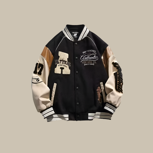 Chaqueta bomber hombre estilo béisbol oversize - Mavetta