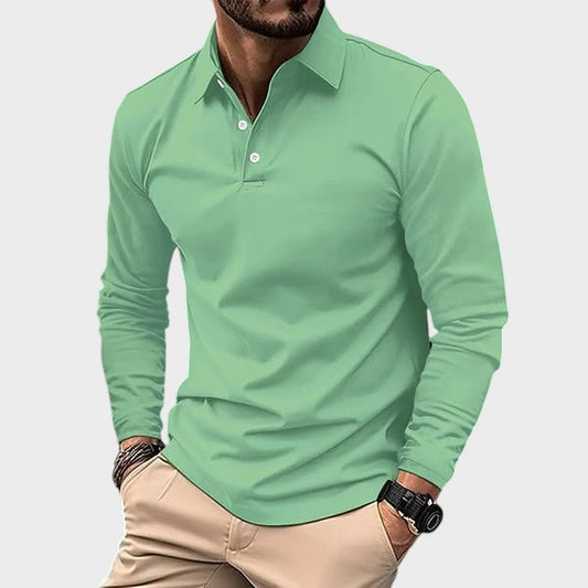 Polo hombre manga larga corte entallado moderno versátil - Mavetta