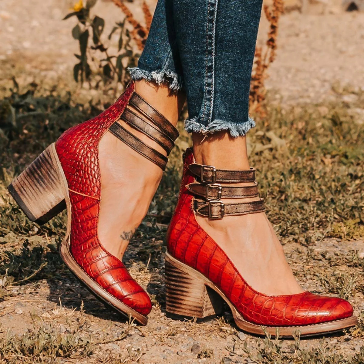 Botines Mujer con Tacón Cubano Ajuste Confort