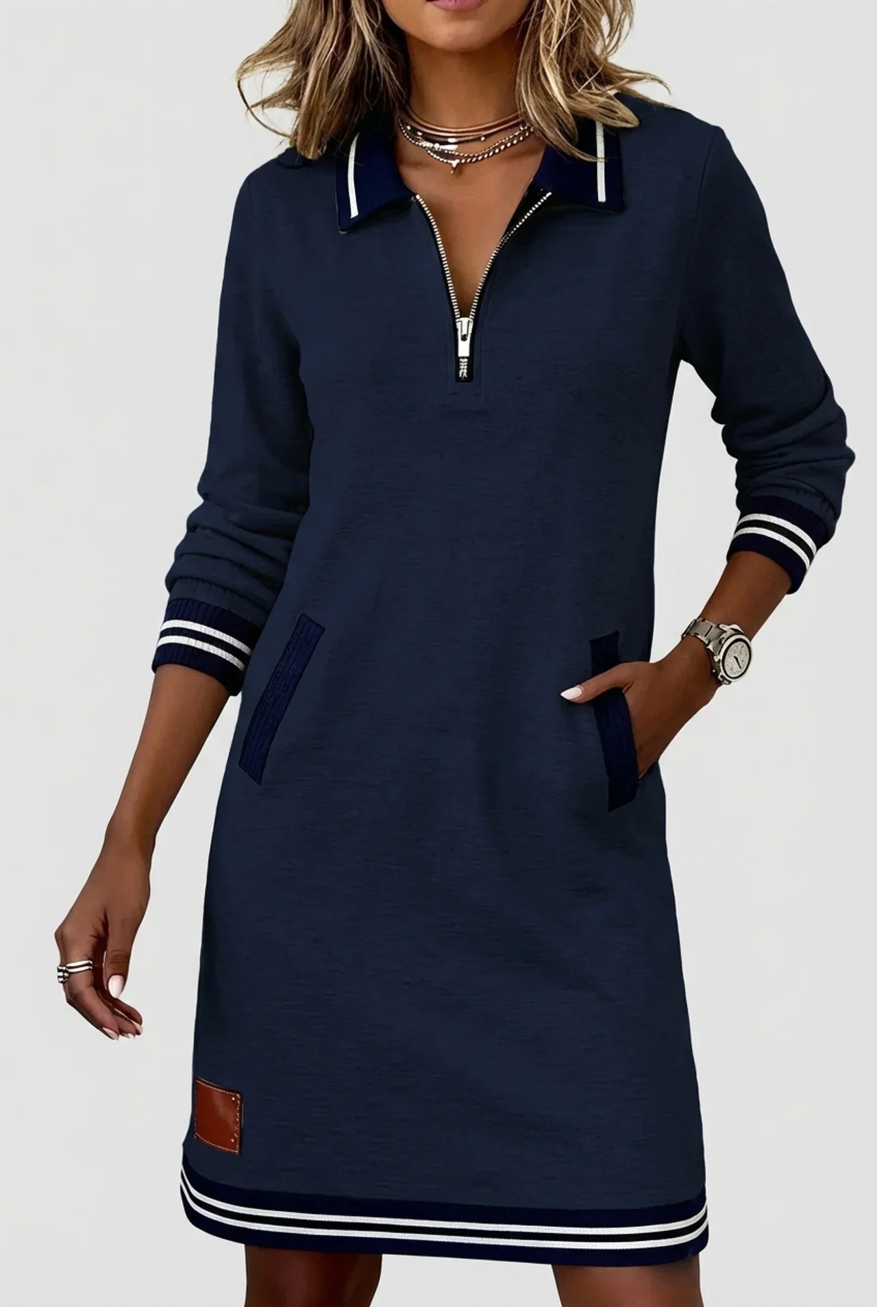 Vestido Elegante Mujer Ajuste Clásico