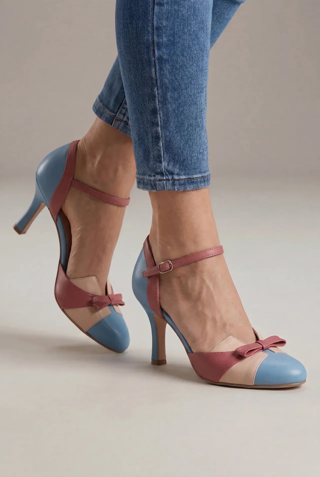 Zapatos Tacón Mujer Estilo Vintage Clásico