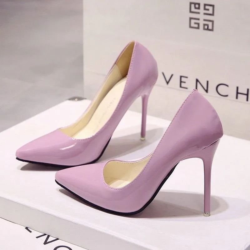 Zapatos tacón alto mujer laterales descubiertos elegante