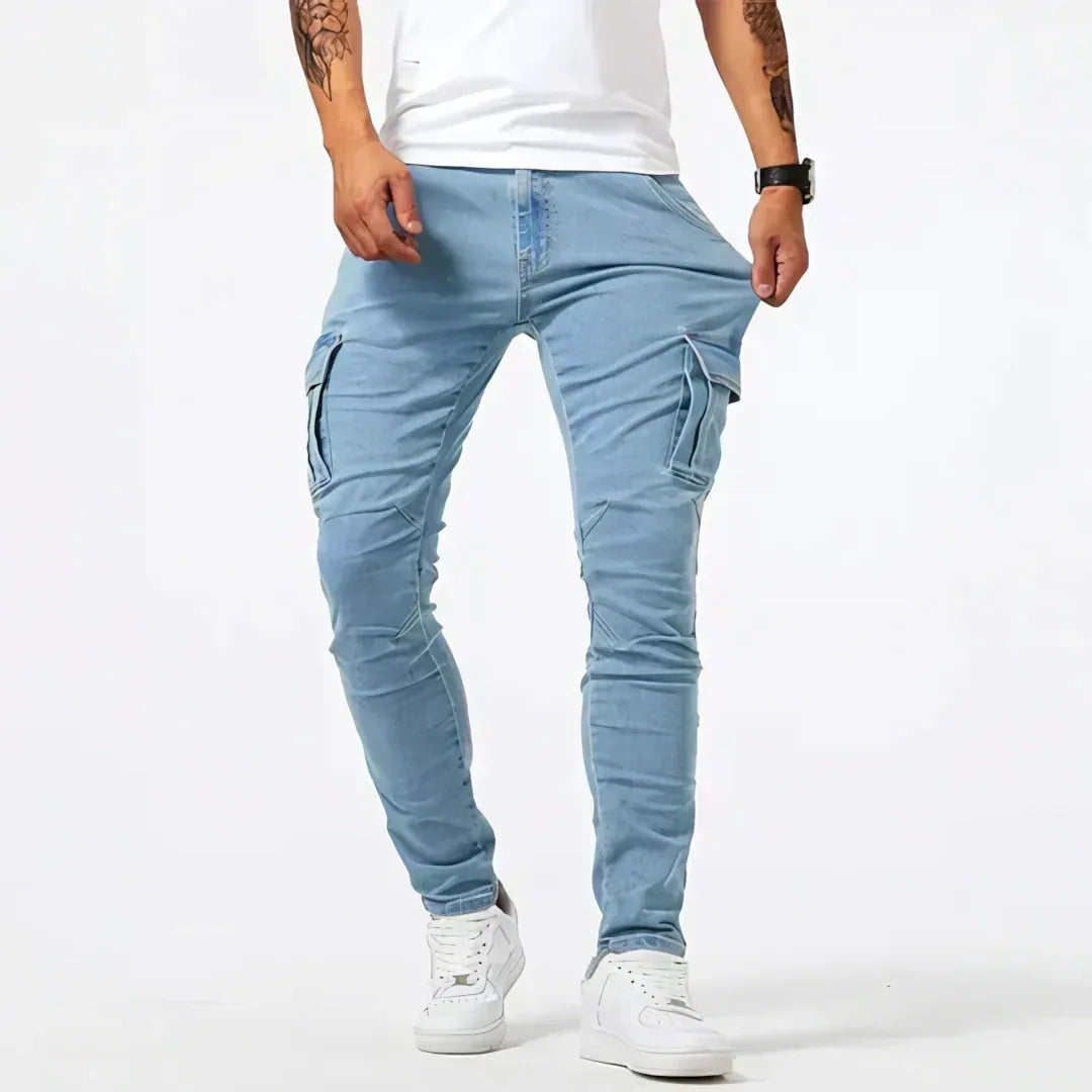 Pantalones Cargo Hombre Algodón Ajuste Moderno