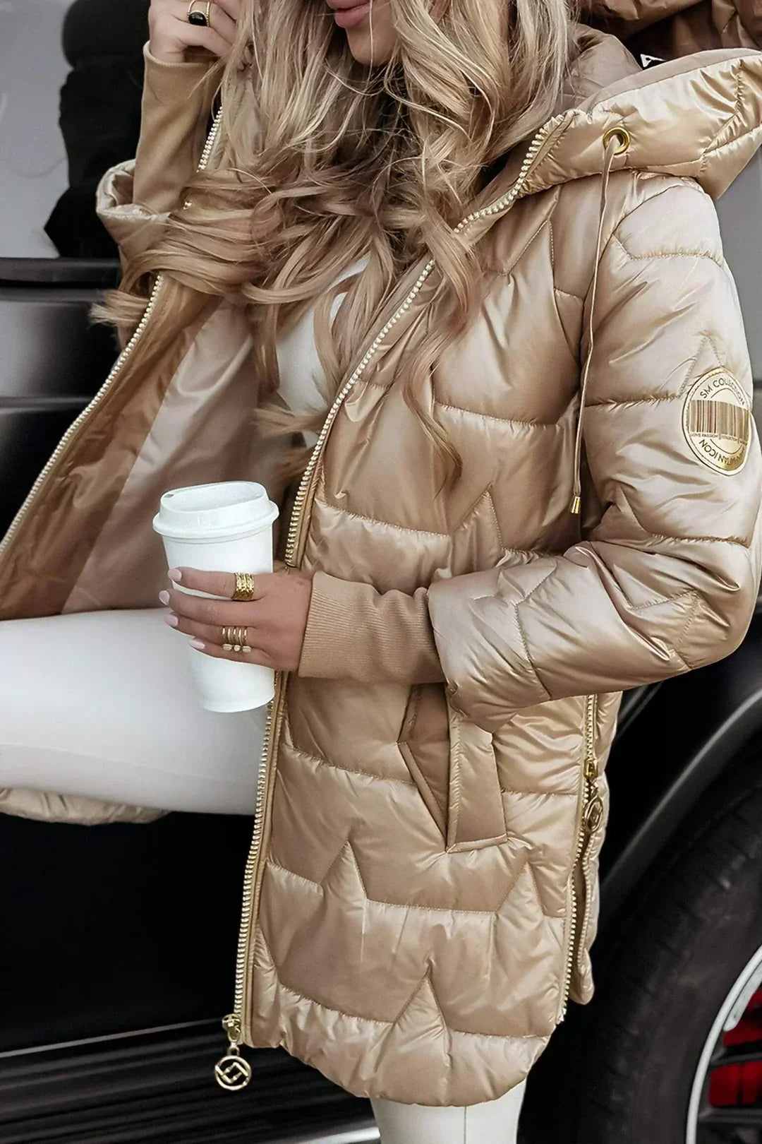 Abrigo Mujer Casual Elegante Corte Recto