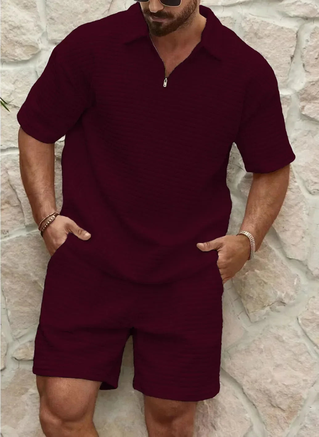 Traje Hombre Casual Texturizado Dos Piezas