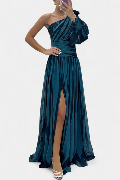Vestido Maxi Mujer Asimétrico Diseño Fluido Moderno