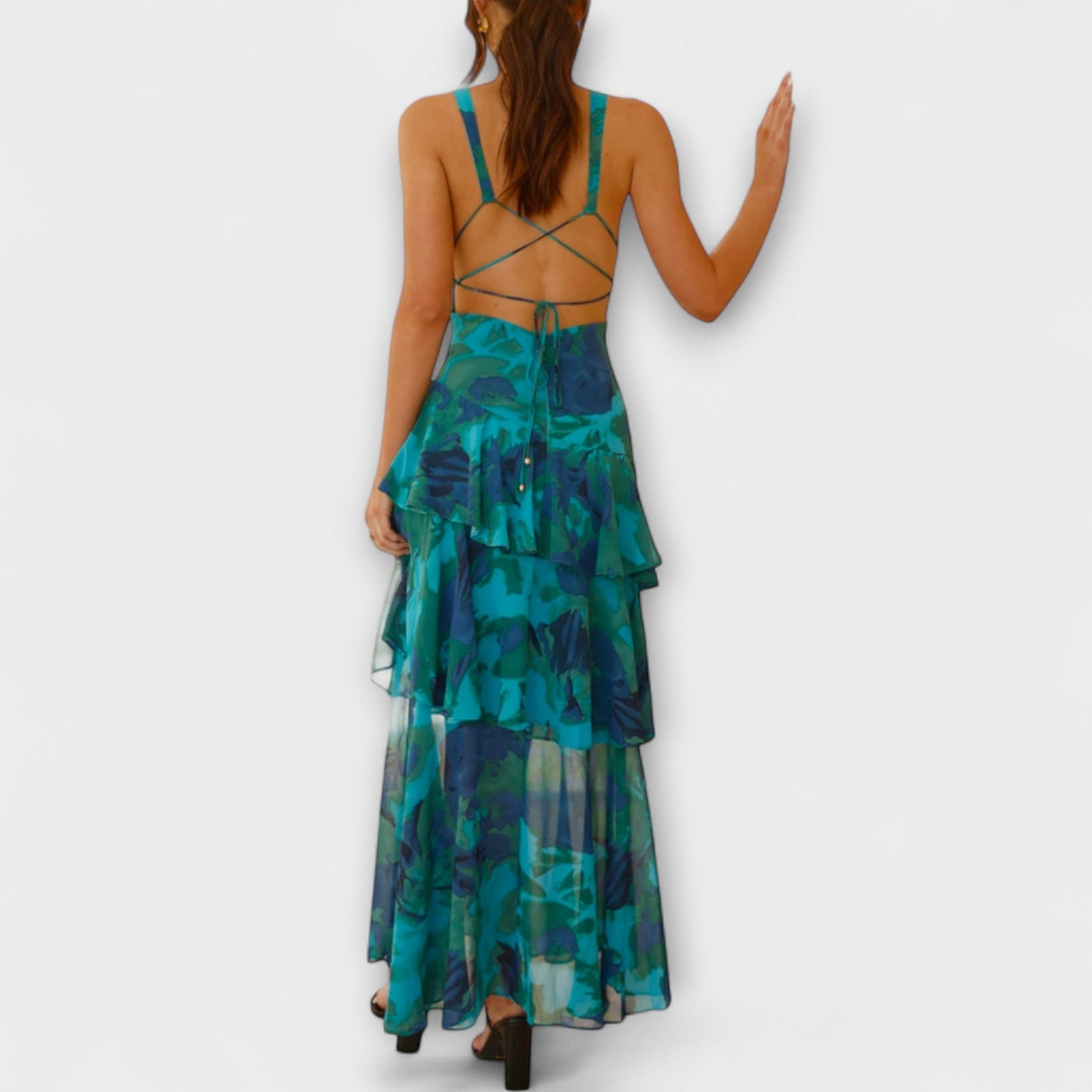 Vestido maxi mujer escote en V verano ligero