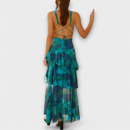 Vestido maxi mujer escote en V verano ligero