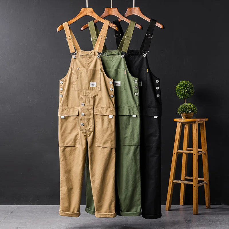 Peto Cargo Hombre Algodón Pernera Recta Estilo Utilitario - Mavetta