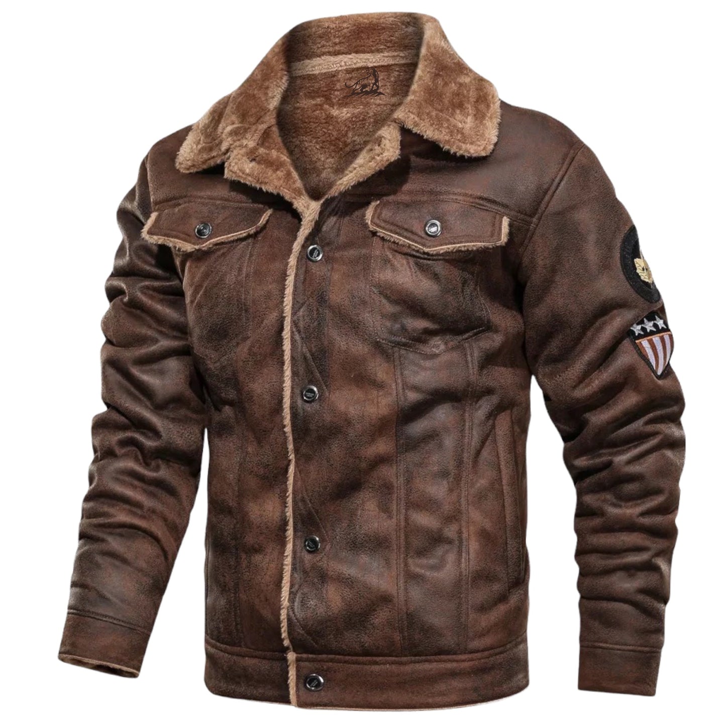 Abrigo Hombre estilo Retro con Forro de Felpa