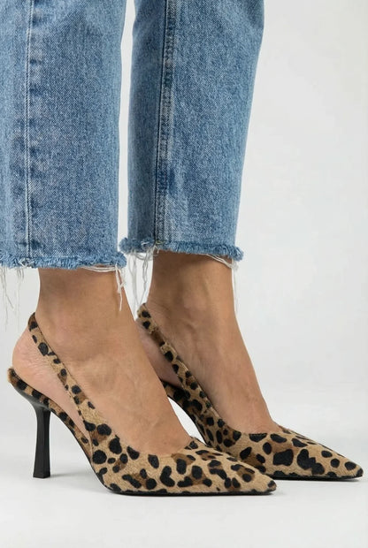 Tacones Mujer de Estampado Animal Ajuste Elegante
