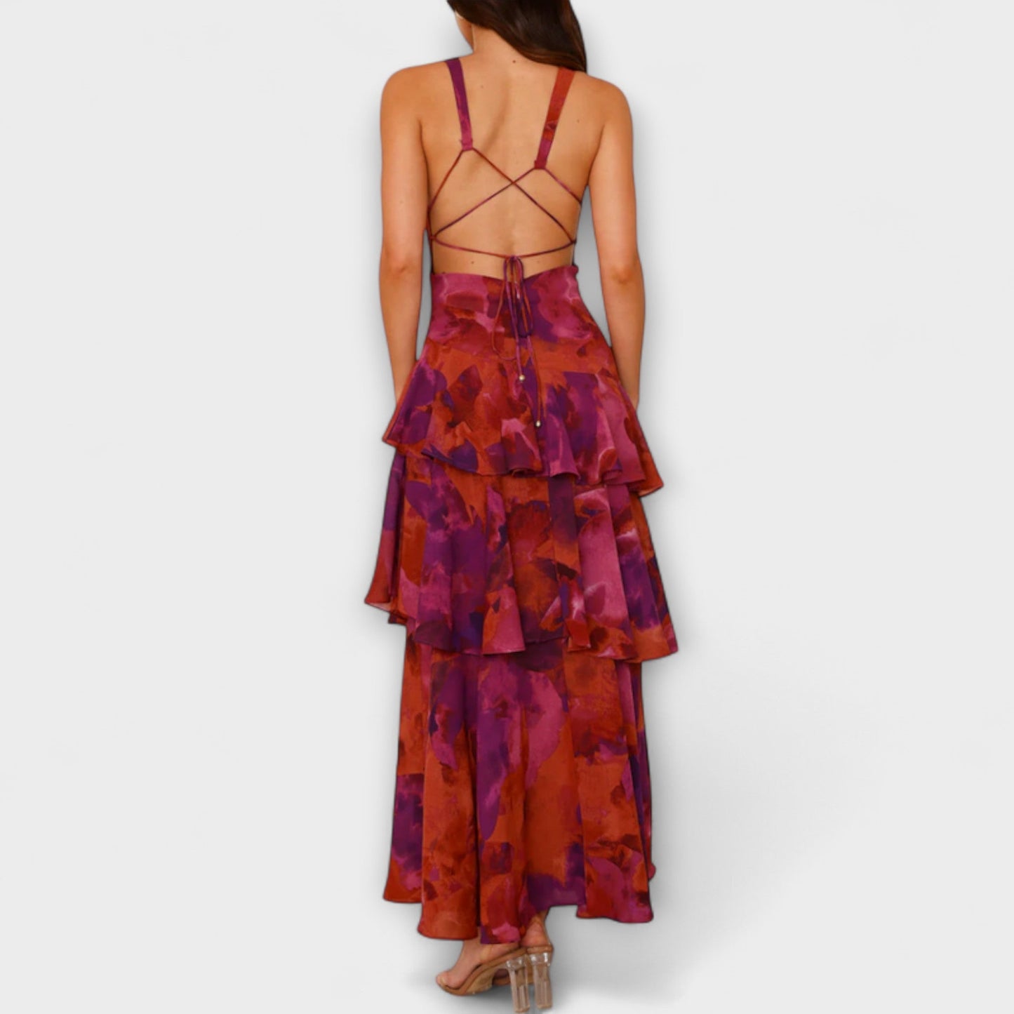 Vestido maxi mujer escote en V verano ligero