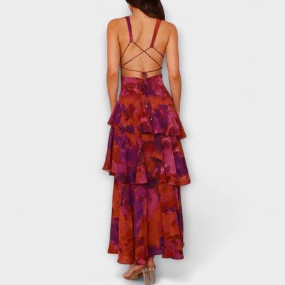 Vestido maxi mujer escote en V verano ligero